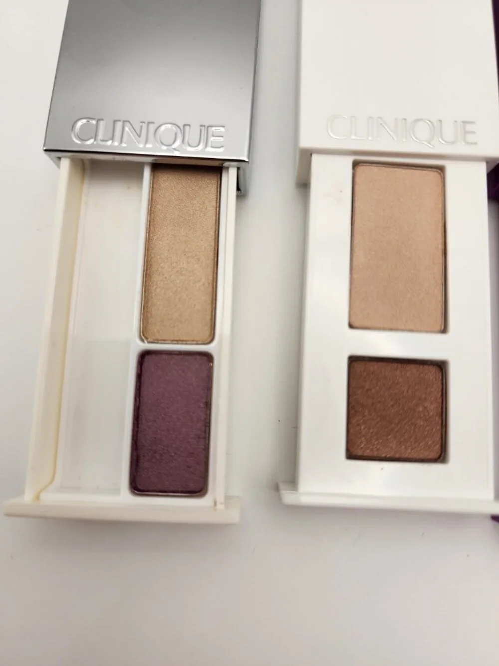 Clinique All About Shadow Duo Eyeshadow Lot of 3 Beach Plum Like Mink Strawberry